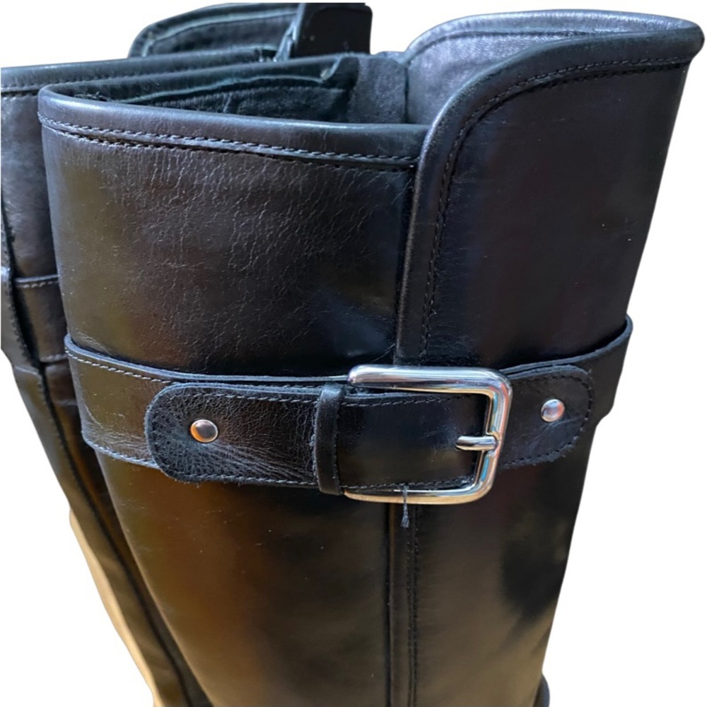 💗Cole Haan Leather Low Stacked Heel Tall (17”) Boot w/ hidden zipper, 1.5” Heel - Picture 5 of 12